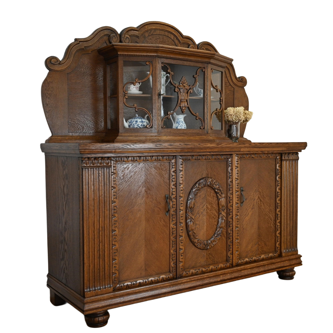 24090407 (0) duży okazały kredens dębowy - obrazek 1