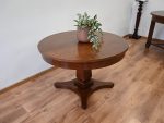 stolik ława okrągła orzechowa secesja - obrazek 3