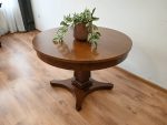 stolik ława okrągła orzechowa secesja - obrazek 4