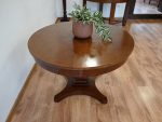 stolik ława okrągła orzechowa secesja - obrazek 5