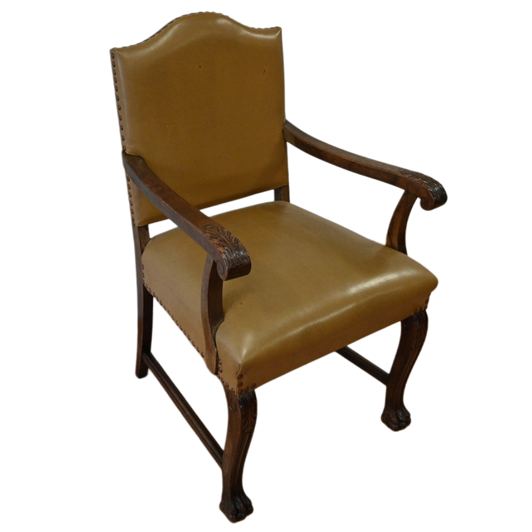 25071506 (0) skórzany fotel na lwich łapach - obrazek 1