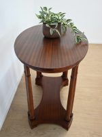 owalny stolik mahoniowy konsola - obrazek 5