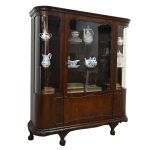 serwantka witryna gięta orzechowa