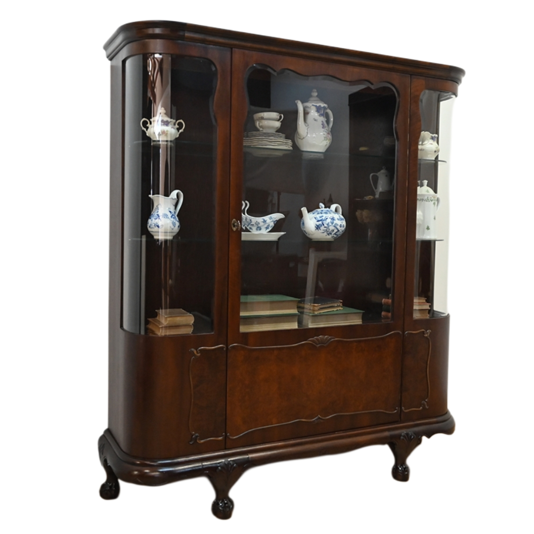 26012203 (0) serwantka witryna gięta orzechowa - obrazek 1