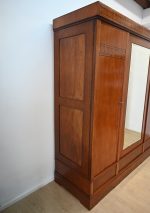 duża orzechowa szafa z lustrem - obrazek 5