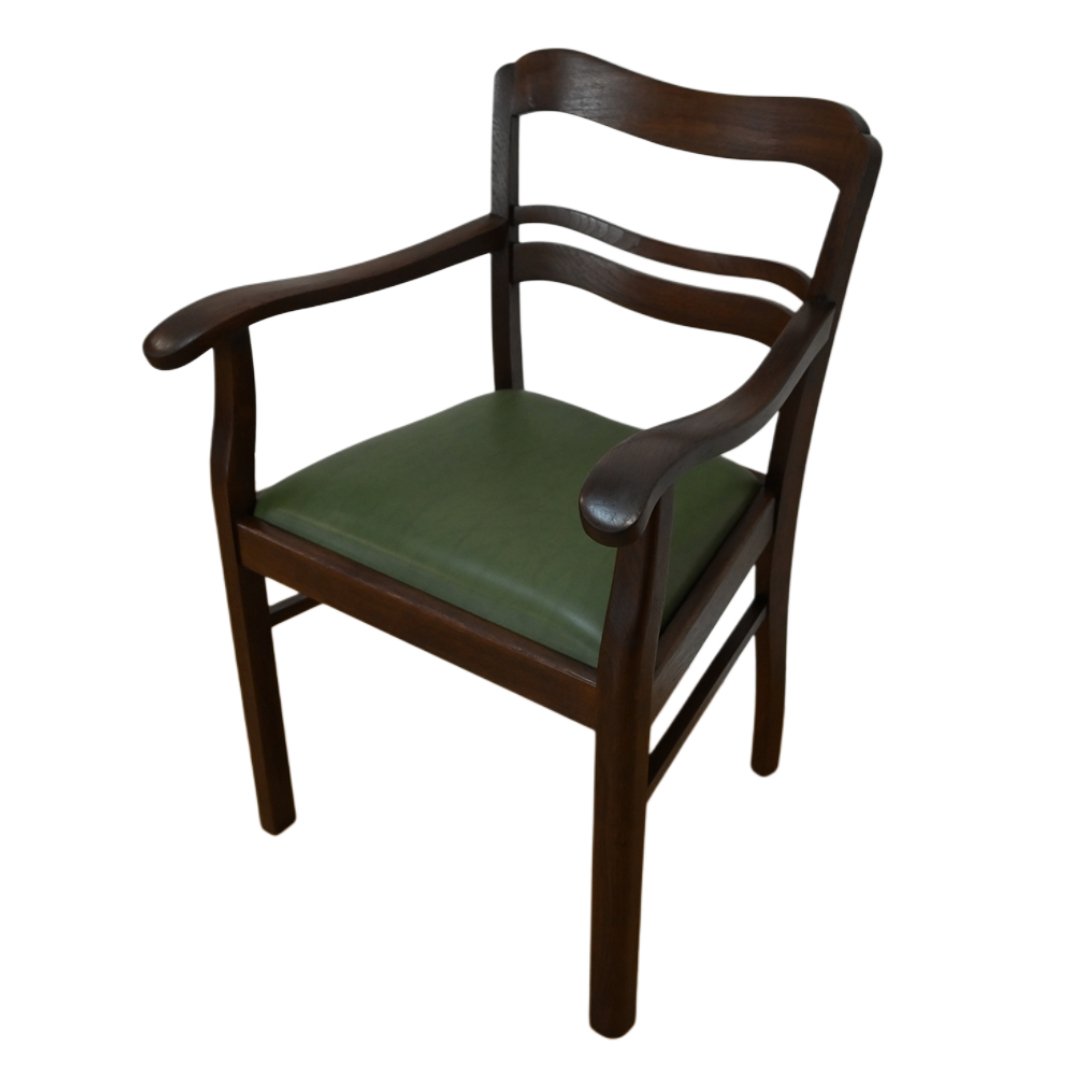 26022407 (0) fotel do biurka z zieloną tapicerką - obrazek 1