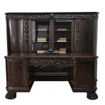 gięty gabinet biurko i biblioteka