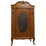 szafa jednodrzwiowa z owalnym lustrem