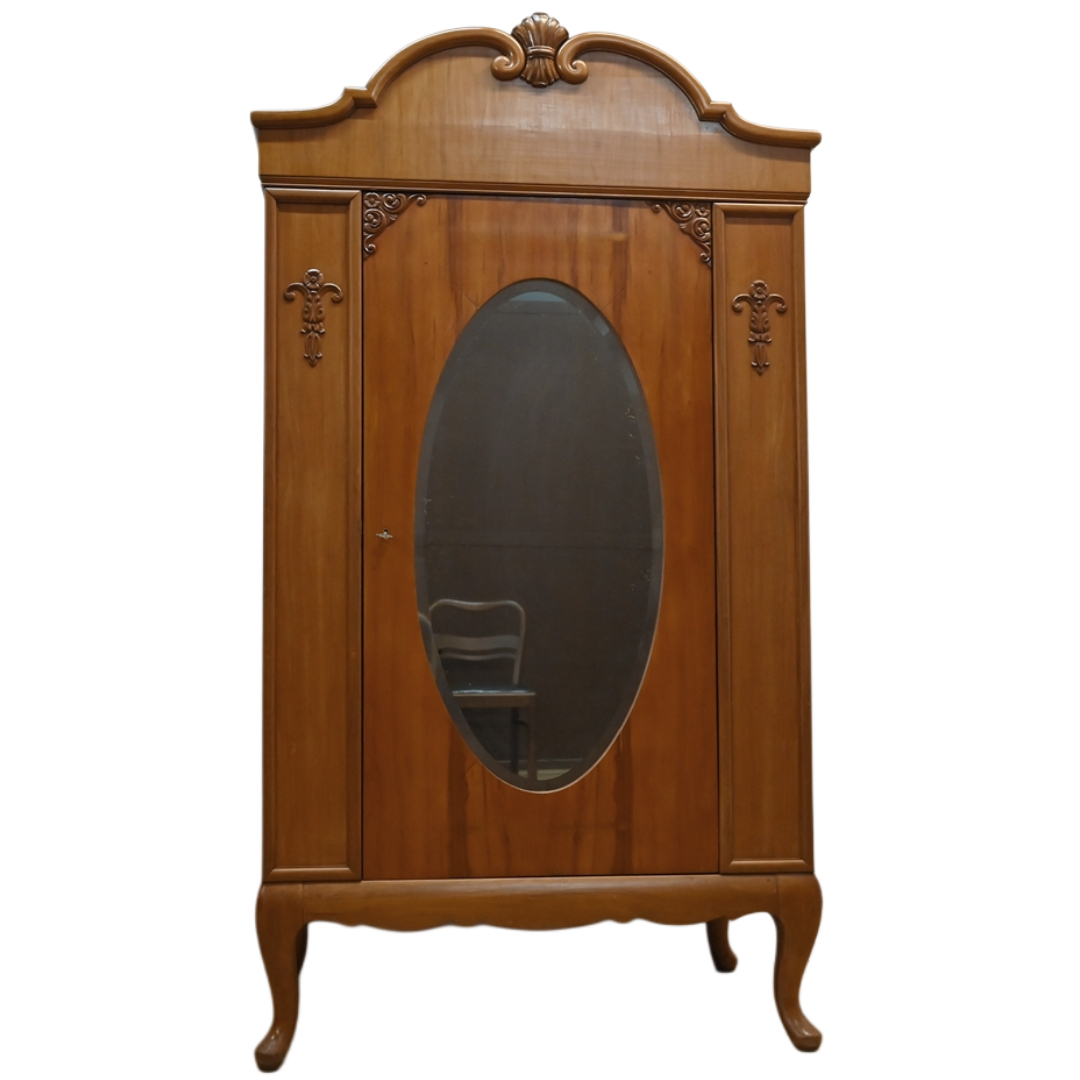 26030802 (0) szafa jednodrzwiowa z owalnym lustrem - obrazek 1