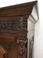 dębowa szafa z około 1920 roku z półkami - obrazek 12