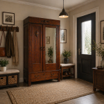 mała szafa z lustrem