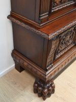 długa orzechowa biblioteka z około 1920 roku - obrazek 6