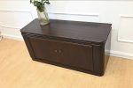 ciemna mahoniowa szafka art deco pod tv - obrazek 11